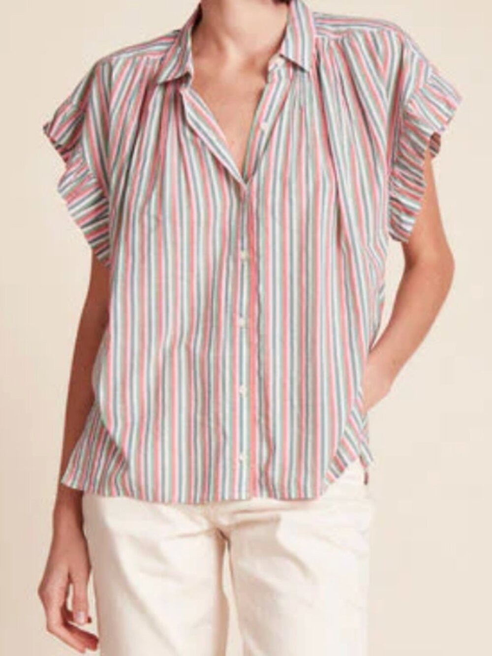 "Marianne B" Ruffle Sleeve Blouse
